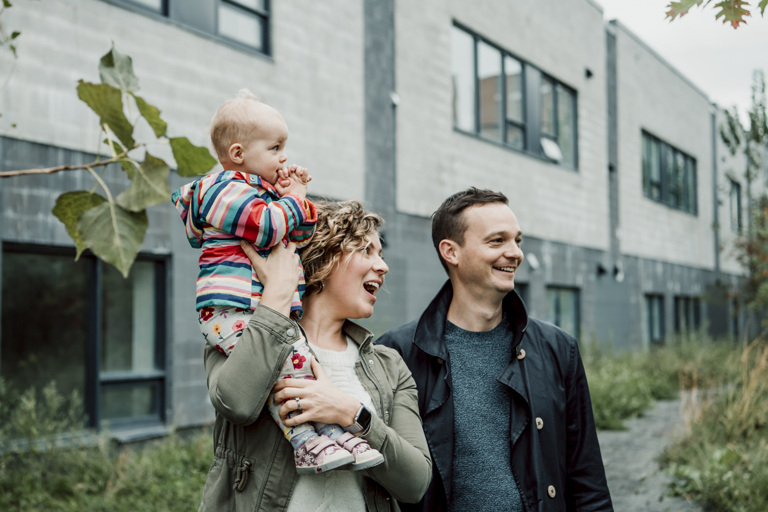family portraits on a familiar stroll through the neighbourhood, Toronto. 2019