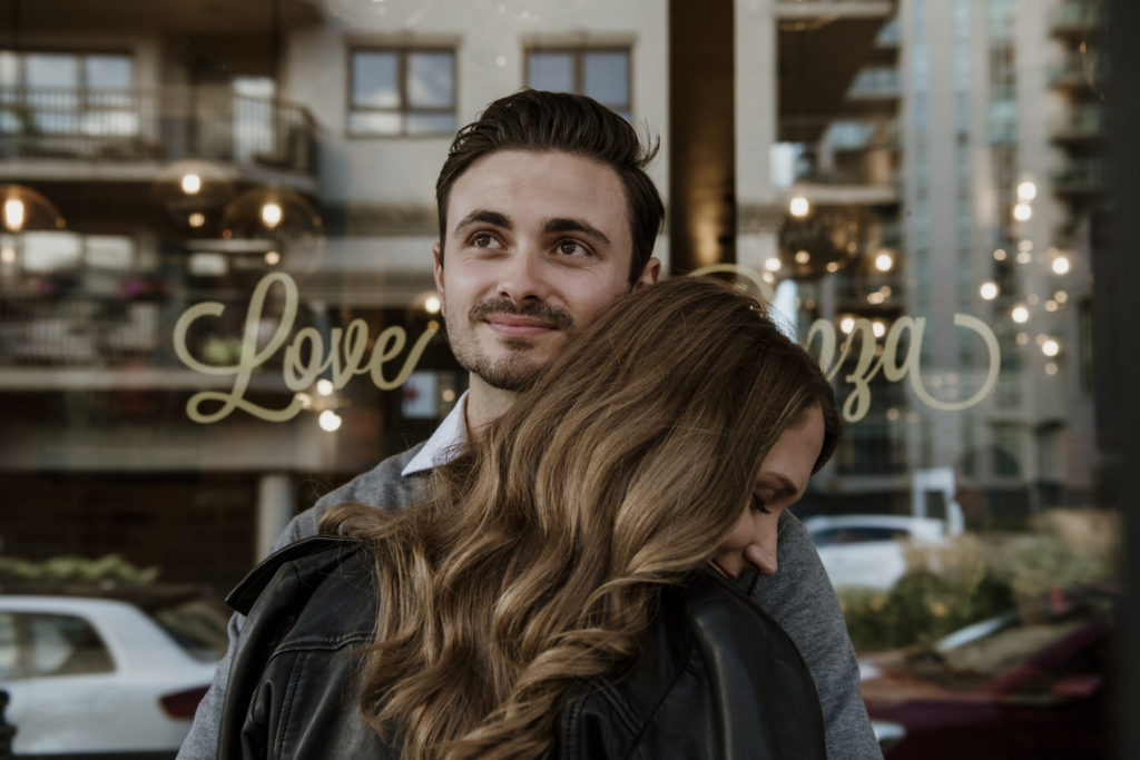 A local business inspired engagement shoot in downtown Burlington.2019.knorthphotography